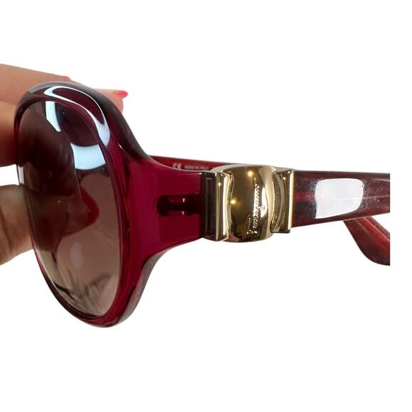 Salvatore Ferragamo SF654SA 613 Burgundy Oversized Sunglasses New w/ Case main image 7